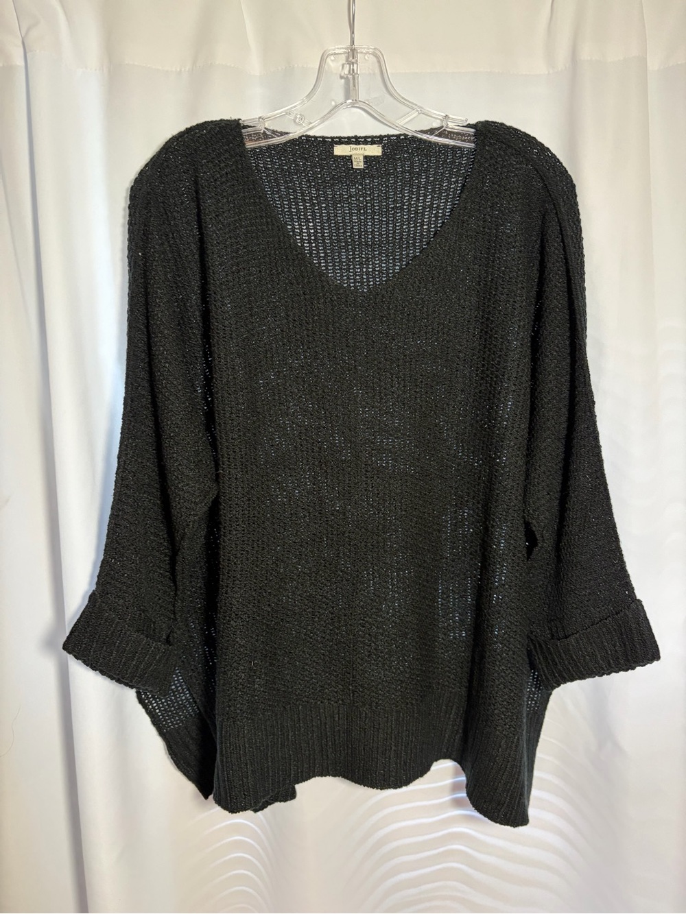 JODIFL Black Knit V-Neck Sweater size M/L